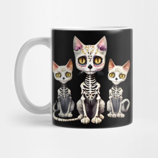 Day of the Dead Skeleton Cats Mug